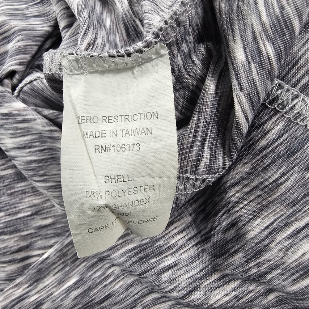 Zero Restriction Pullover WOMENS M Grey Space Dye 1/4 Zip Funky Buddha Thumbhole - Picture 8 of 12